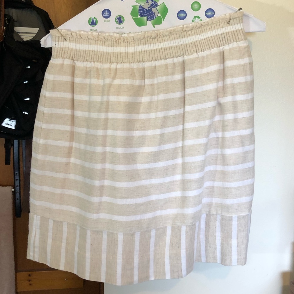 J.Crew Linen Lined Mini Skirt size 4